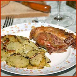 Recette des cuisses de canard à la graisse d'oie et les pommes de terre à la sarladaise.