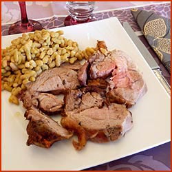 Gigot d'agneau flageolets