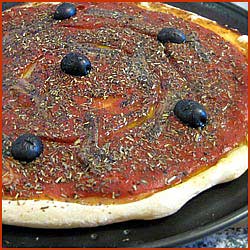 La pizza aux anchois.
