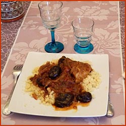 Recette du tajine de poulet.